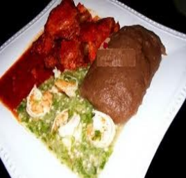 Amala, Okro, Stew and Assorted